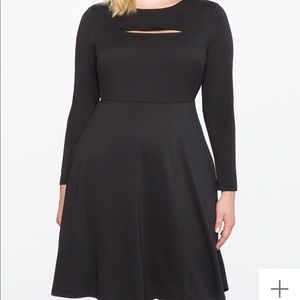 Eloquii fit & flare dress with slit, size 16, NWT